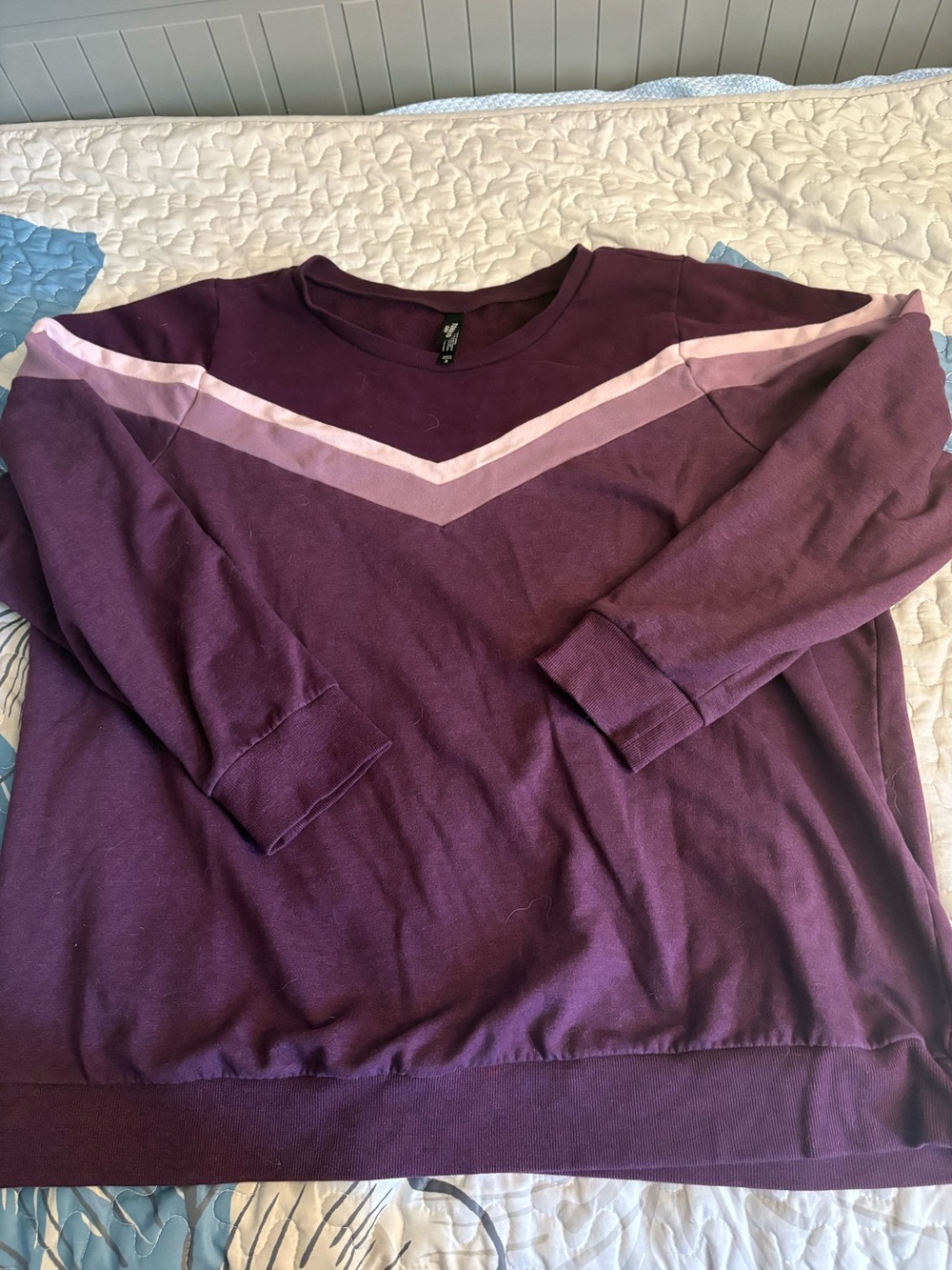 Purple Chevron Crewneck Sweatshirt